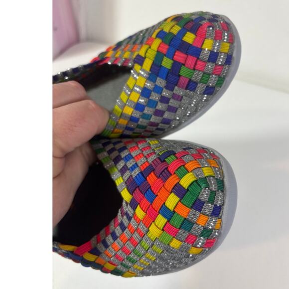 Bernie Mev Womens US Size 10 (EU 41) Catwalk Colorful Slip-On Woven Ballet Flats - Picture 5 of 7